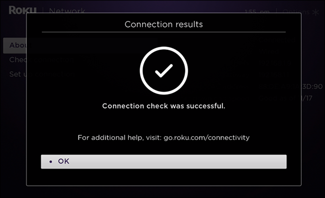 Connection on Roku 