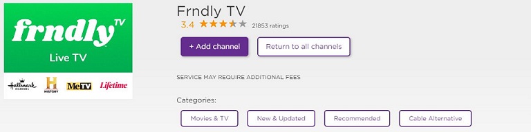 Frndly TV on Roku