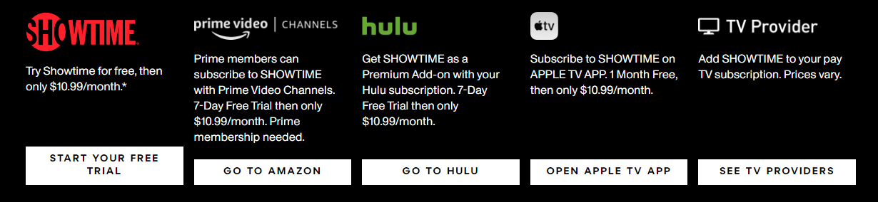 How much is Showtime App