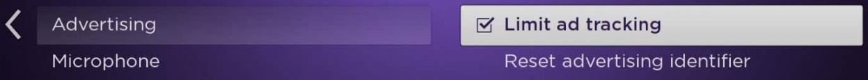 Limit Ad tracking on Roku