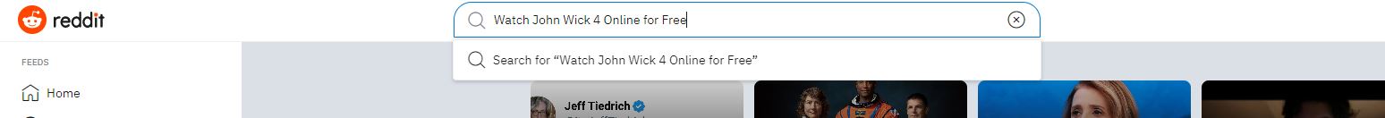 Search John Wick 4 on Reddit