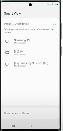 Select your Samsung smart TV