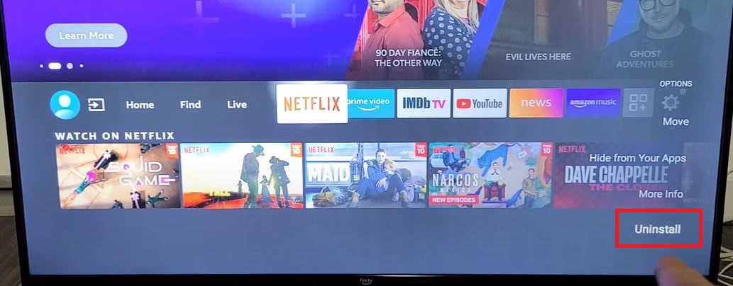 Uninstall App on Firestick