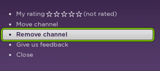 Uninstall F1 TV App on Roku