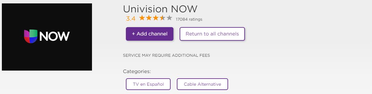 Univision NOW on Roku