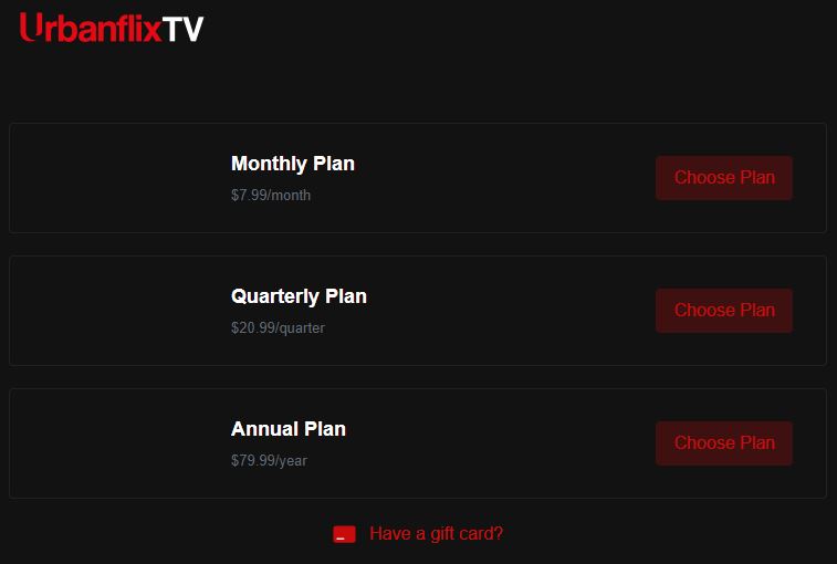 Urbanflixtv plans