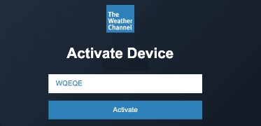 Weather Channel Activation Code