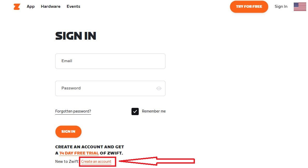 Create an Account on Zwift