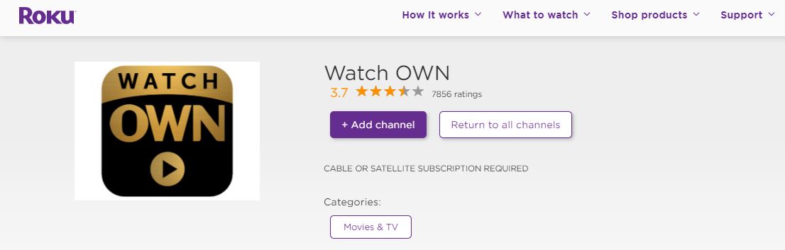 Own on Roku