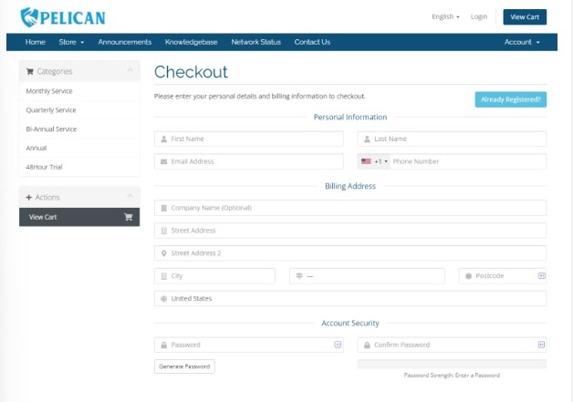 enter the informations