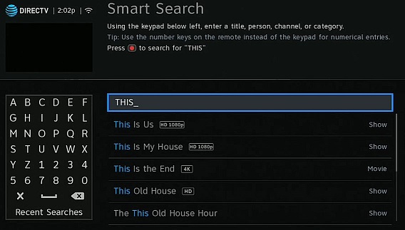 DIRECTV smart Search