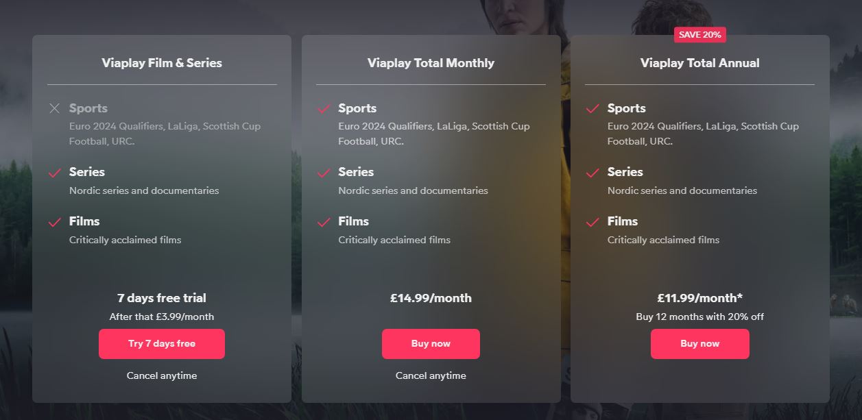 Viaplay subscription cost