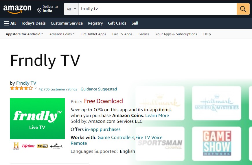 frndly TV on Firestick