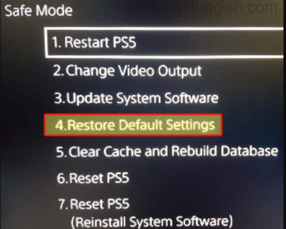 restore option