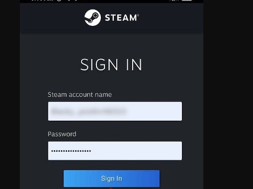 steam login page