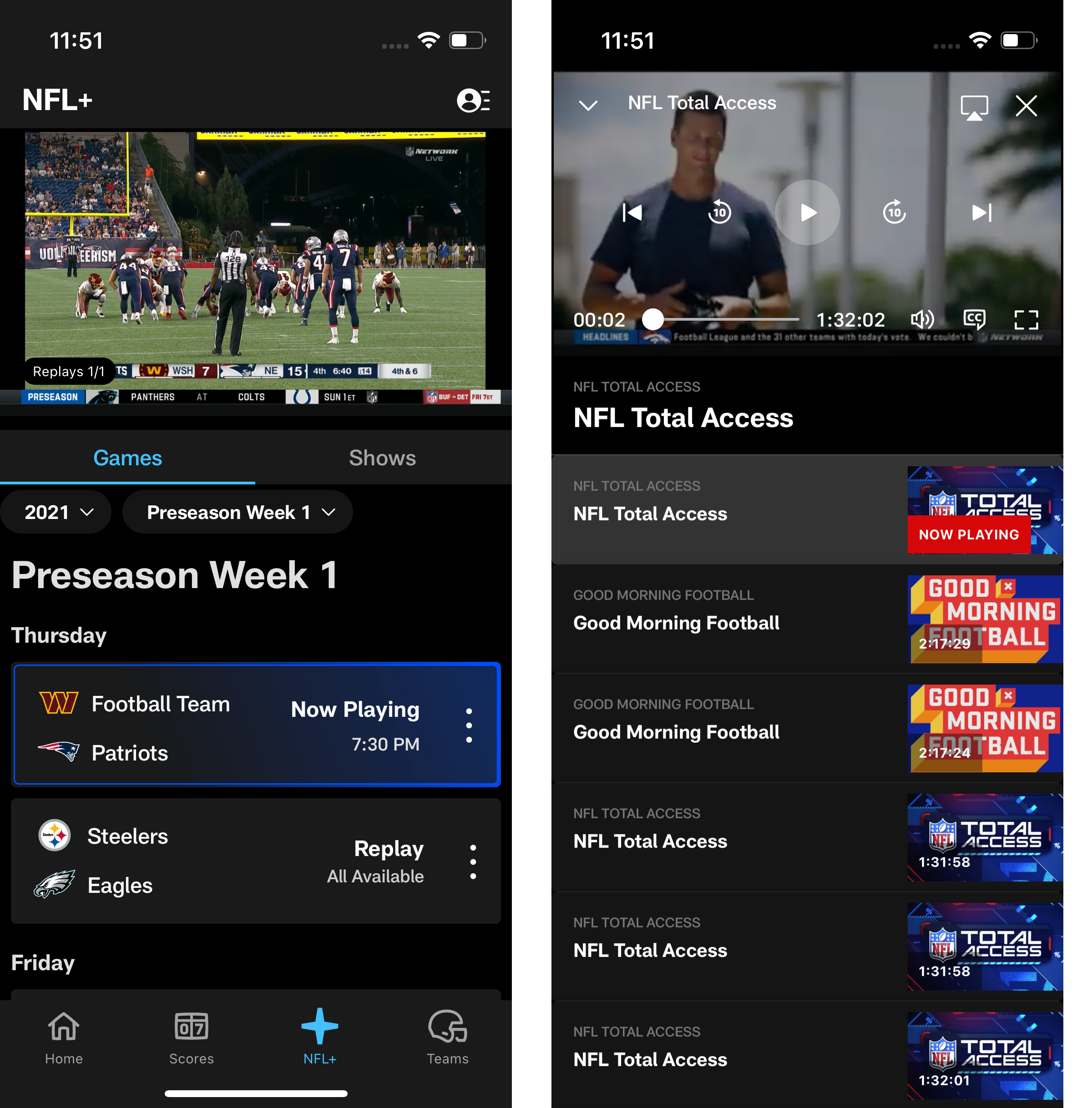 Cast NFL Game Pass