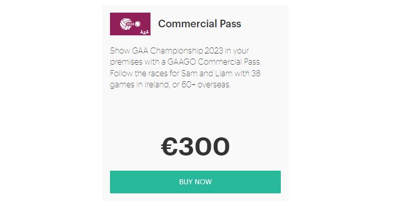 Comercial Pass on GAAGO