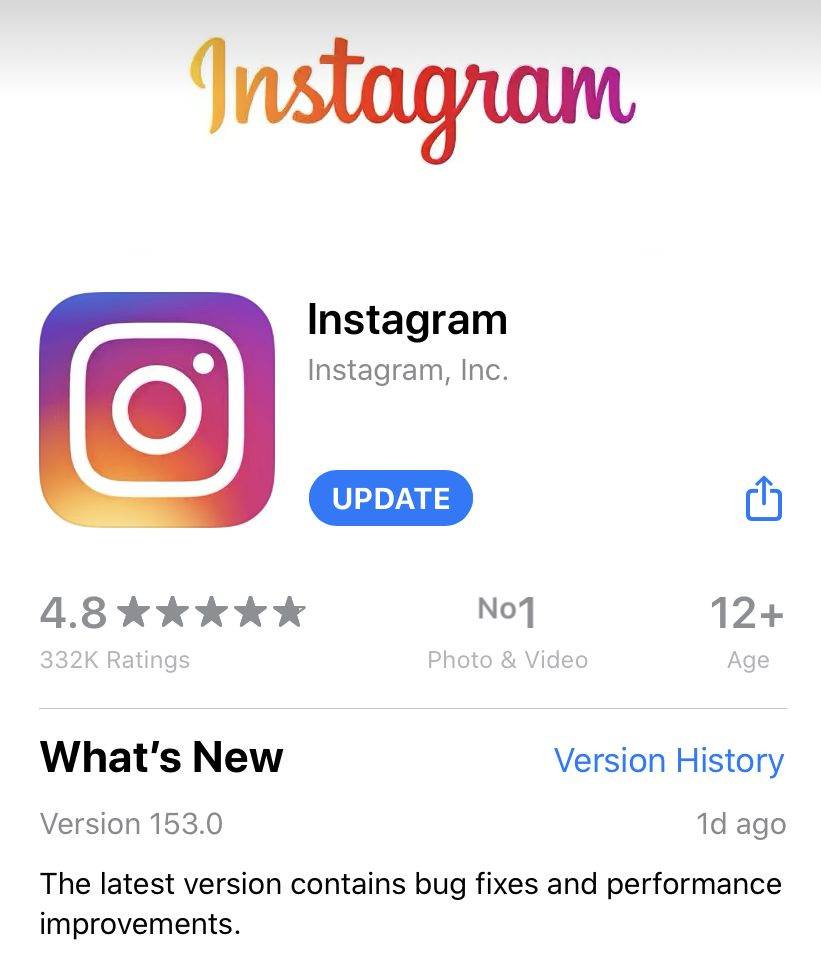 How to Update Instagram app