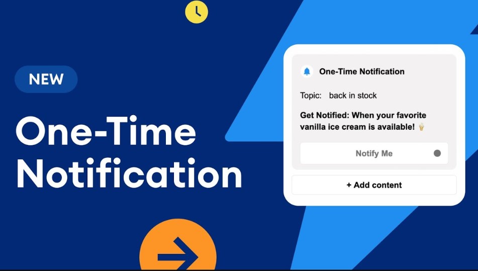 One time notification