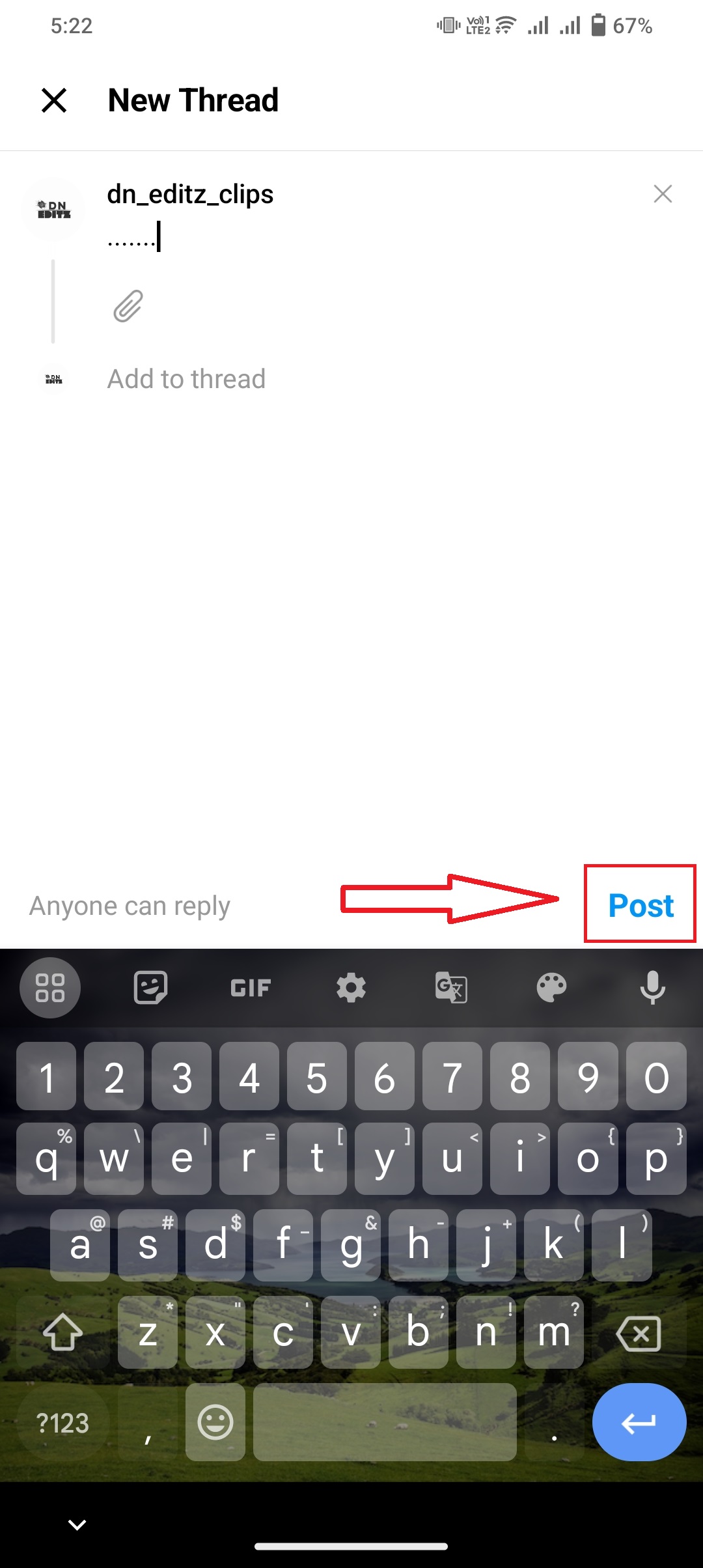 Post Instagram Threads