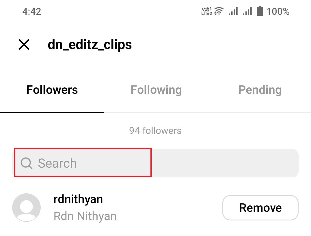 Search Folloers on Threads