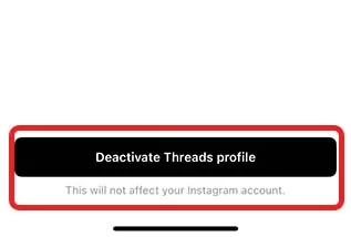 How to Deactivate Threads account 