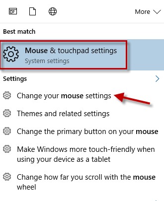 mouse option