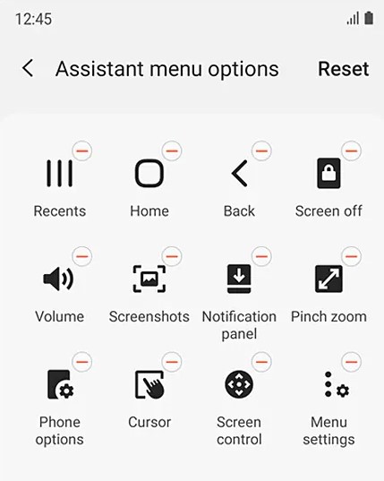 smartphone menu