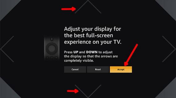 Adjust button on Firestick