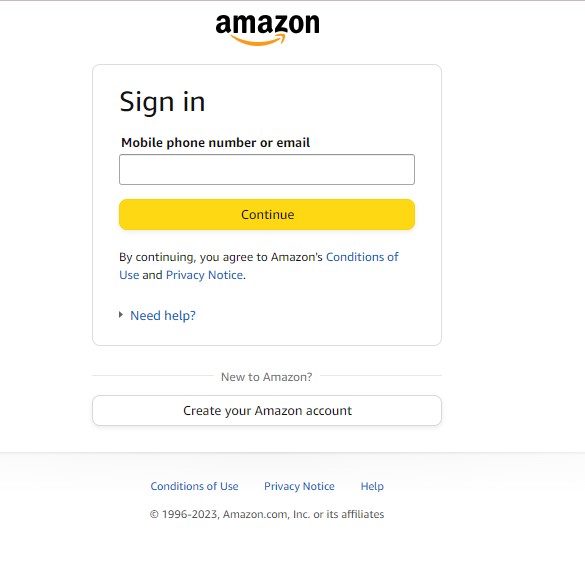 Amazon Sign in