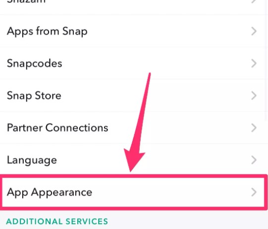 App appearance option