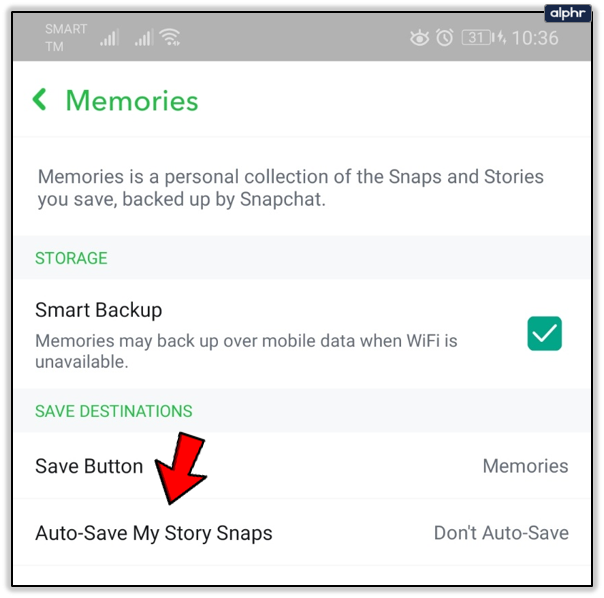 Auto Save Photos on Snapchat