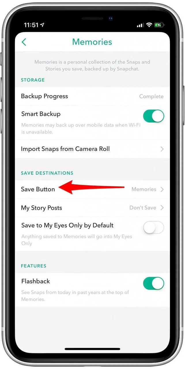 Auto Save Photos on Snapchat