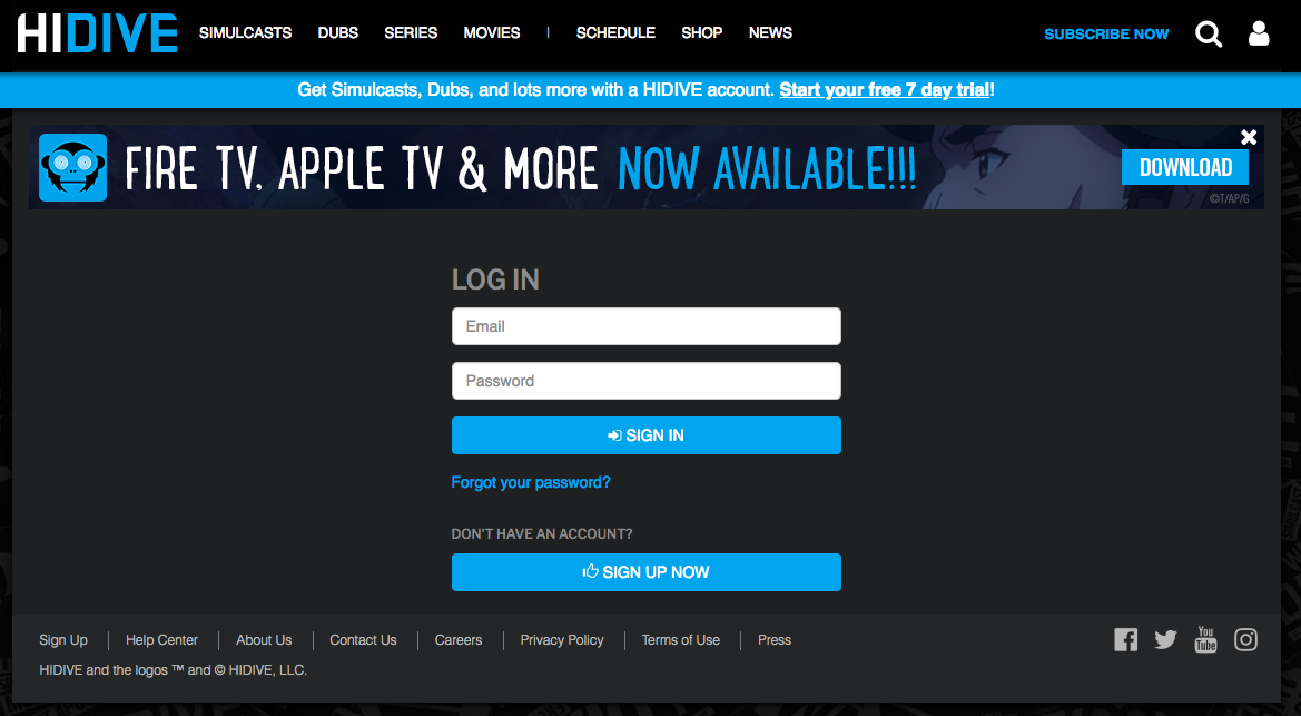 How to Hidive Sign up 