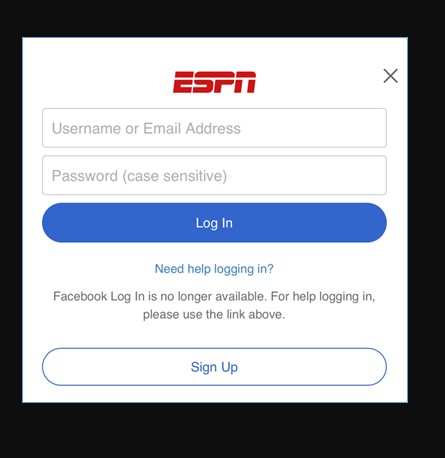 ESPN SIgn in