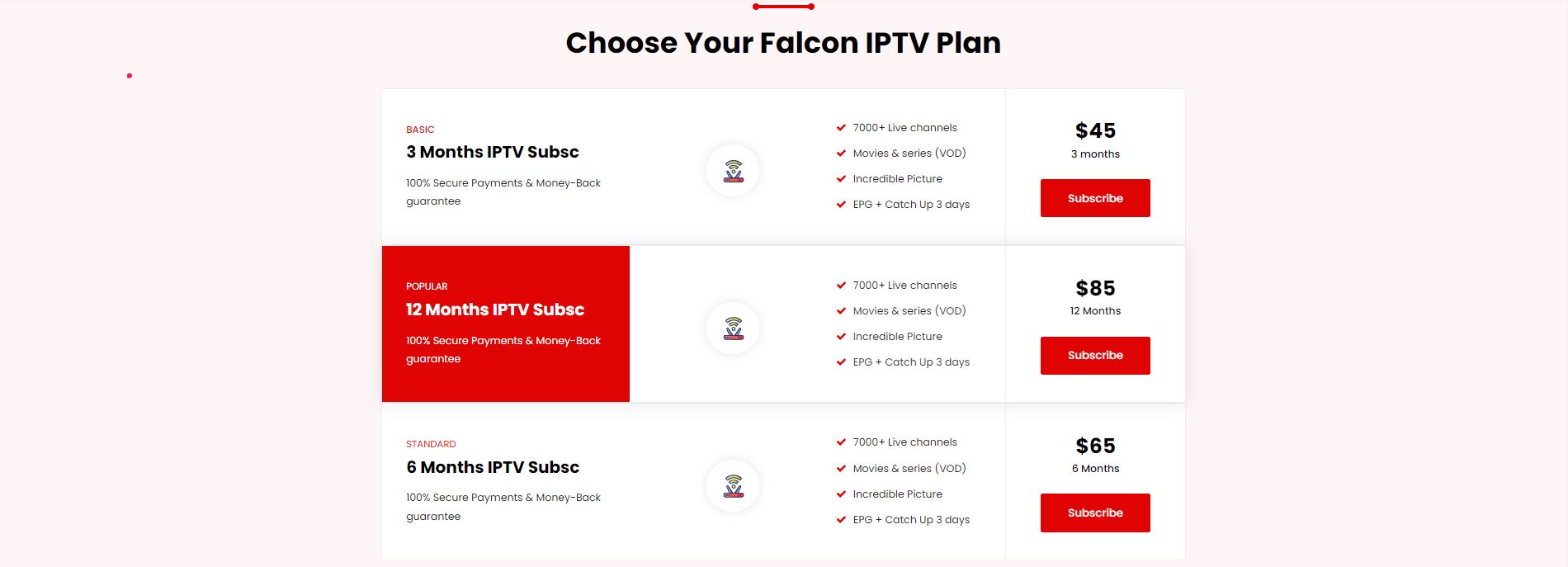 Falcon IPTV Subscription