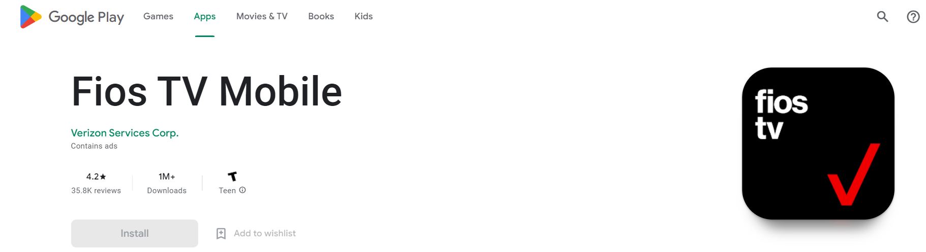 FiOS App on Google Play Store