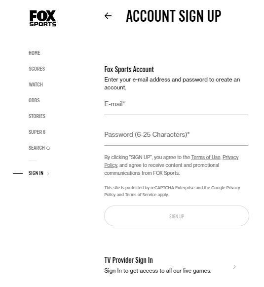 How to Sign up for Fox Sports app 