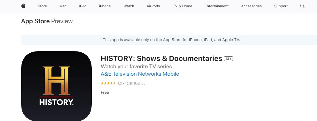 History on Apple Store
