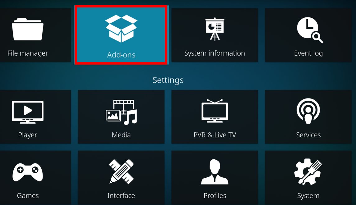 Package Installer on Kodi