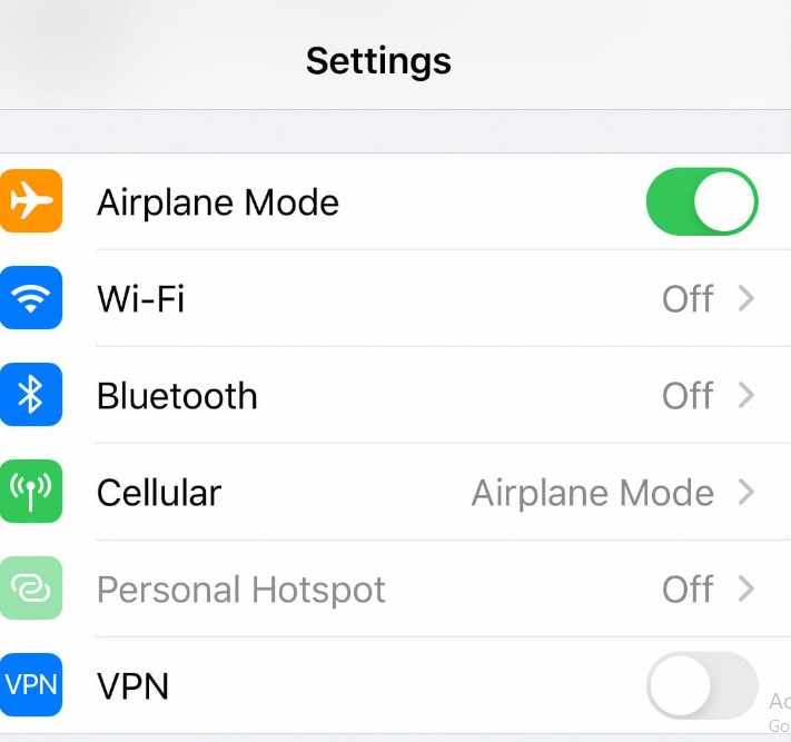 Setting on Smartphone