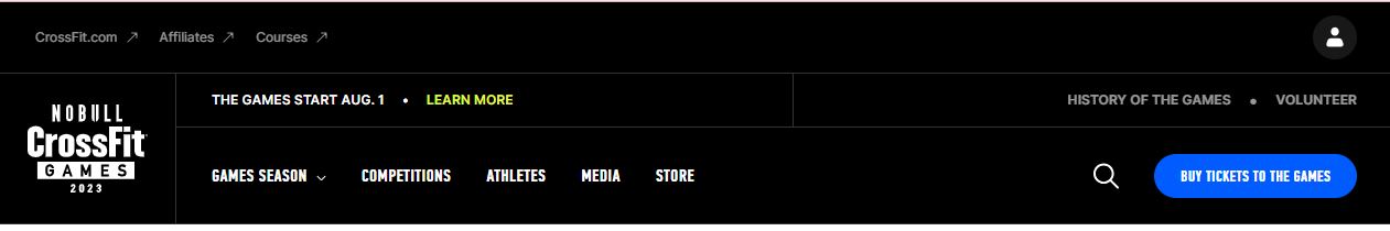 Sign in Crossfit Games app