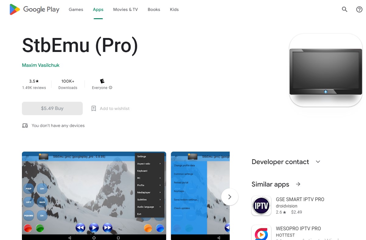 Stbemu app for android