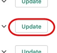 Updates Option on Google Play Store