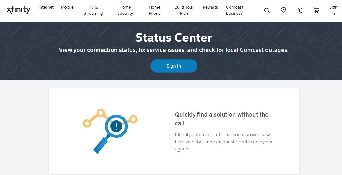 Xfinity Server down - Not Qorking