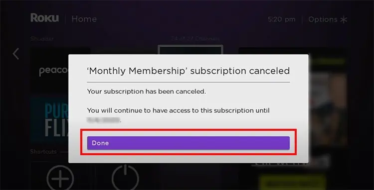 Uninstall apps on Roku 