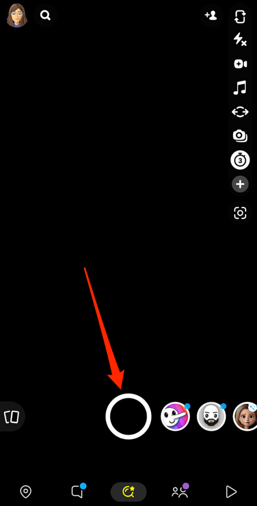 Capture Button on Snapchat