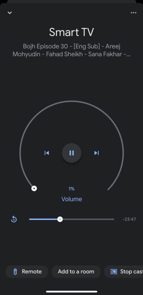 Cast Screen from Google Home