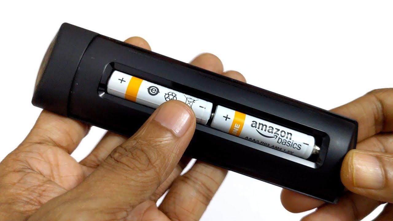 Insert Batteries on Firestick Remote
