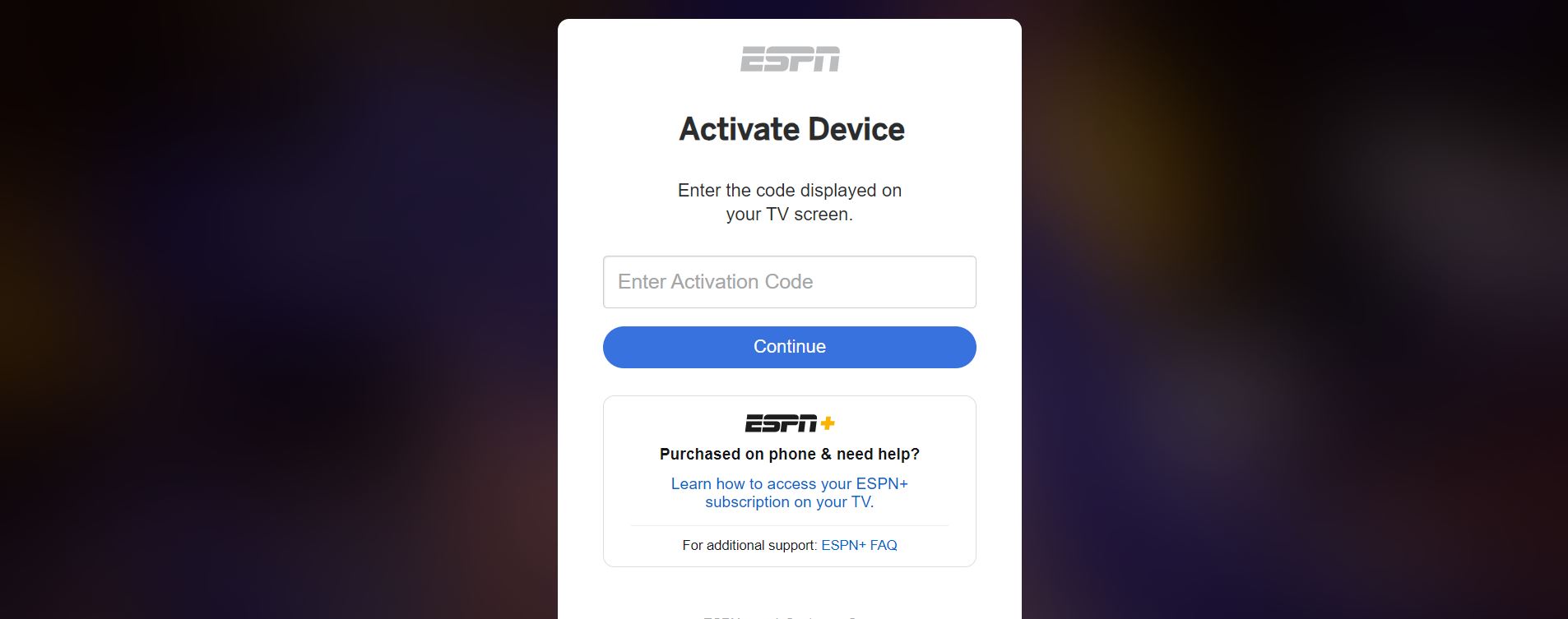 Activate ESPN